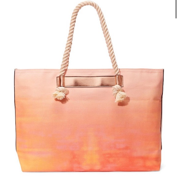 NWT Victoria’s Secret Sunset Canvas Tote - Picture 4 of 8